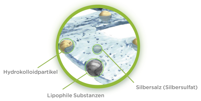 Darstellung von Silbersalz, Lipophile Substanz & Hydrokolloidpartikel